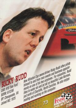 1994 Finish Line - Silver #73 Ricky Rudd Back
