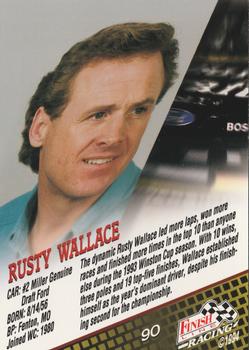 1994 Finish Line - Silver #90 Rusty Wallace Back