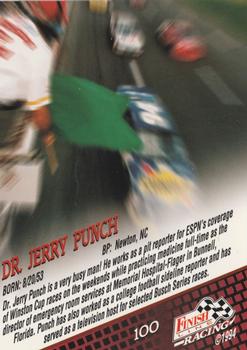 1994 Finish Line - Silver #100 Jerry Punch Back