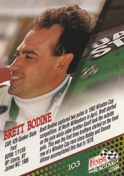 1994 Finish Line - Silver #103 Brett Bodine Back