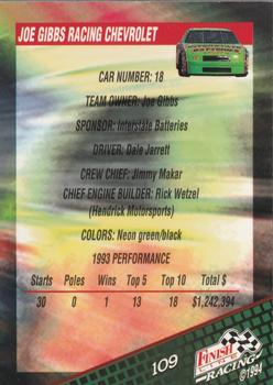 1994 Finish Line - Silver #109 Dale Jarrett's Car Back