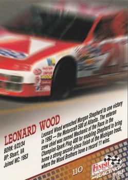 1994 Finish Line - Silver #110 Leonard Wood Back