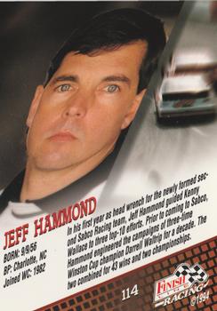 1994 Finish Line - Silver #114 Jeff Hammond Back