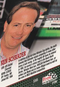 1994 Finish Line - Silver #116 Ken Schrader Back