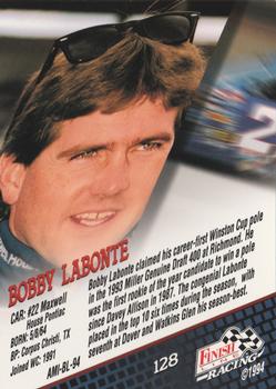 1994 Finish Line - Silver #128 Bobby Labonte Back
