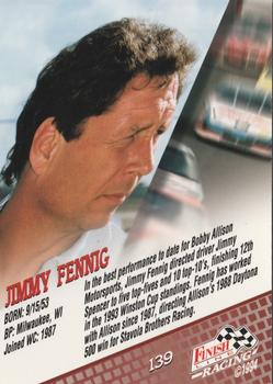 1994 Finish Line - Silver #139 Jimmy Fennig Back