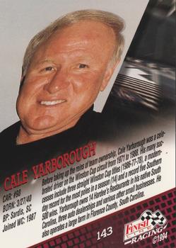 1994 Finish Line - Silver #143 Cale Yarborough Back