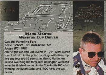 1994 Finish Line Gold #14 Mark Martin Back