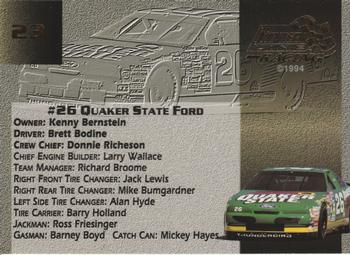 1994 Finish Line Gold #23 Brett Bodine's Car Back