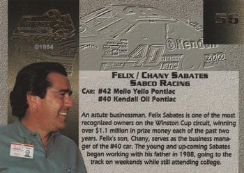 1994 Finish Line Gold #56 Felix Sabates/Chany Sabates Back