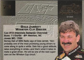 1994 Finish Line Gold #75 Dale Jarrett Back