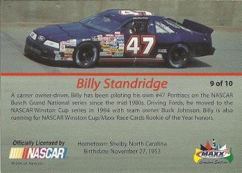 1994 Maxx - Rookie Class of '94 #9 Billy Standridge Back