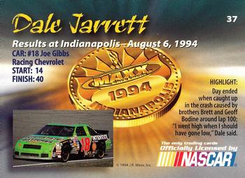 1994 Maxx Medallion #37 Dale Jarrett Back