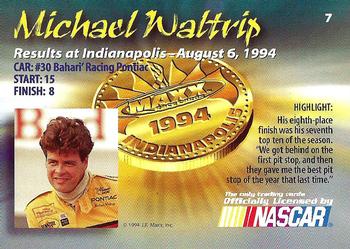 1994 Maxx Medallion #7 Michael Waltrip Back