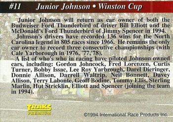 1994 Traks - First Run #11 Junior Johnson Back