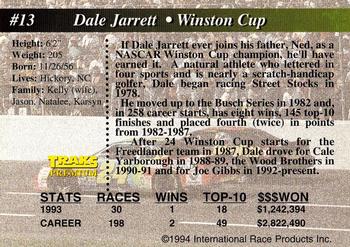 1994 Traks - First Run #13 Dale Jarrett Back