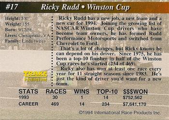 1994 Traks - First Run #17 Ricky Rudd Back