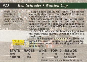 1994 Traks - First Run #23 Ken Schrader Back