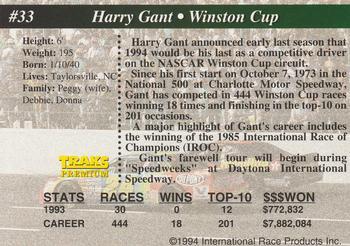 1994 Traks - First Run #33 Harry Gant Back