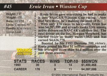 1994 Traks - First Run #45 Ernie Irvan Back