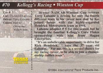 1994 Traks - First Run #70 Kellogg's Racing Back