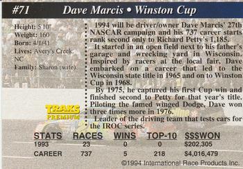1994 Traks - First Run #71 Dave Marcis Back