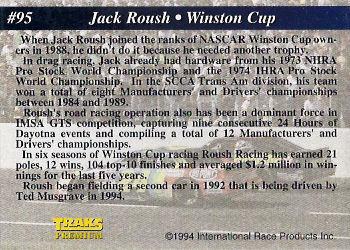1994 Traks - First Run #95 Jack Roush Back