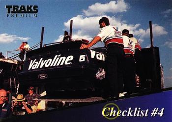 1994 Traks - First Run #100 Checklist #4: 76-100 Front