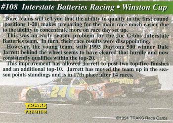 1994 Traks - First Run #108 Interstate Batteries Racing Back