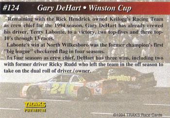 1994 Traks - First Run #124 Gary DeHart Back