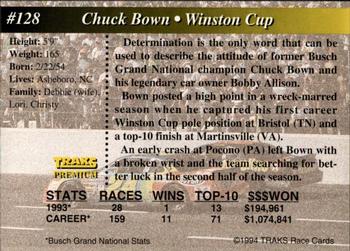 1994 Traks - First Run #128 Chuck Bown Back