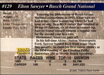 1994 Traks - First Run #129 Elton Sawyer Back