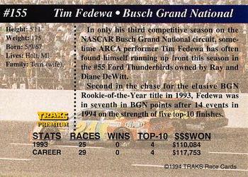 1994 Traks - First Run #155 Tim Fedewa Back