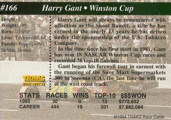 1994 Traks - First Run #166 Harry Gant Back