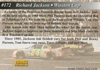 1994 Traks - First Run #172 Richard Jackson Back