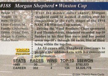 1994 Traks - First Run #188 Morgan Shepherd Back