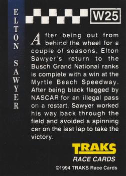 1994 Traks - Series I Winners #W25 Elton Sawyer Back