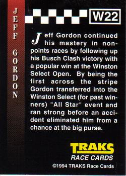 1994 Traks - Series I Winners #W22 Jeff Gordon Back