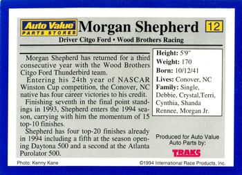 1994 Traks Auto Value #12 Morgan Shepherd Back