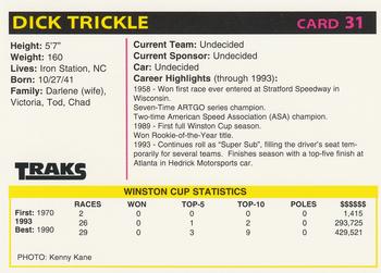 1994 Traks Preferred Collector #31 Dick Trickle Back