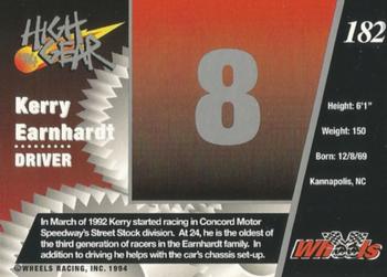 1994 Wheels High Gear - Day One Gold #182 Kerry Earnhardt Back