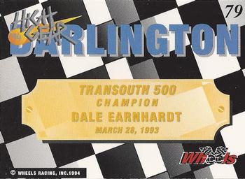 1994 Wheels High Gear - Gold #79 Dale Earnhardt Back