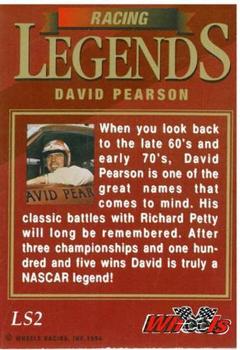 1994 Wheels High Gear - Racing Legends #LS2 David Pearson Back