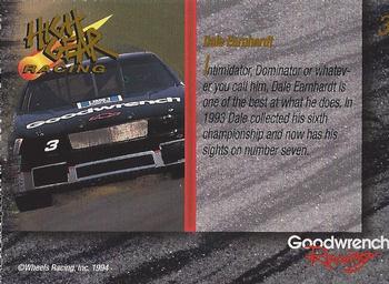 1994 Wheels High Gear Power Pack Team Set Goodwrench Racing #3 Dale Earnhardt Back