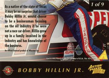 1995 Action Packed Winston Cup Country - 2nd Career Choice #1 Bobby Hillin Jr. Back