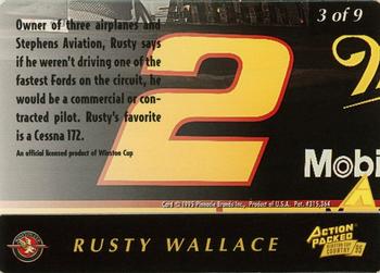 1995 Action Packed Winston Cup Country - 2nd Career Choice #3 Rusty Wallace Back