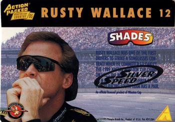 1995 Action Packed Winston Cup Country - Silver Speed #12 Rusty Wallace Back