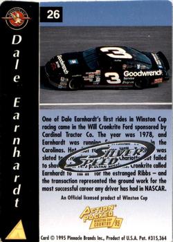 1995 Action Packed Winston Cup Country - Silver Speed #26 Dale Earnhardt Back