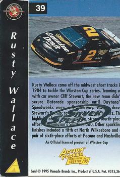 1995 Action Packed Winston Cup Country - Silver Speed #39 Rusty Wallace Back