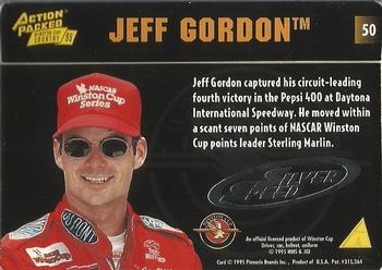 1995 Action Packed Winston Cup Country - Silver Speed #50 Jeff Gordon Back